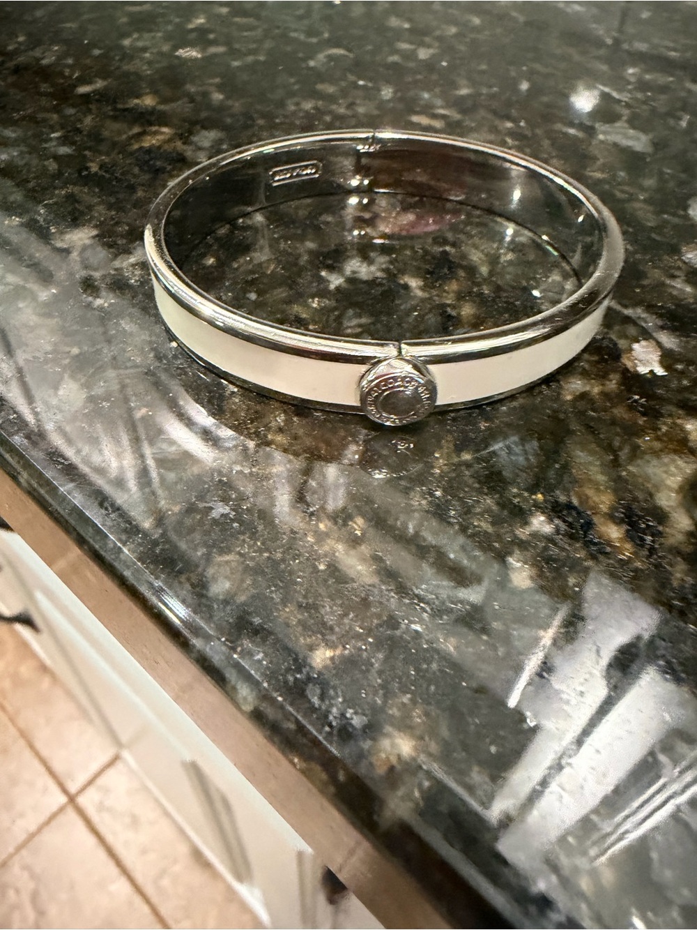 Coach enamel hinge bracelet